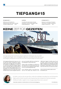 Zum Lesen bitte anklicken! Titelseite des Kundenmagazins TIEFGANG 15